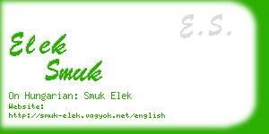 elek smuk business card